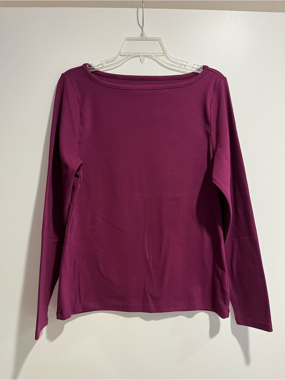 Old Navy Women's Long Sleeve Boatneck Top - Berry